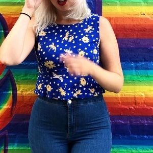 Cropped 50s-style Peplum Top